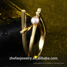 anillo de perlas de diseño extravagante de fabricante de joyería al por mayor